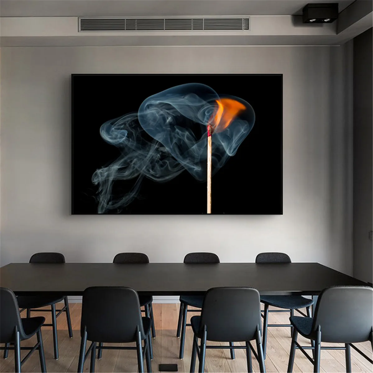 Картина с изображением огненного пламени постер на холсте для украшения