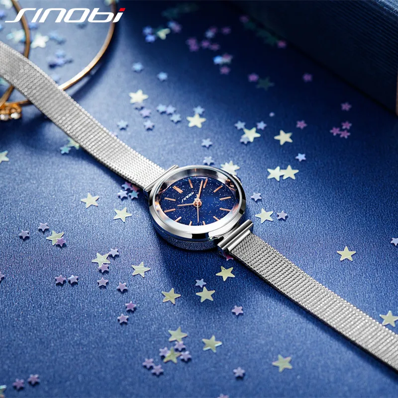 

Женские кварцевые наручные часы с маленьким циферблатом, с голубым небом