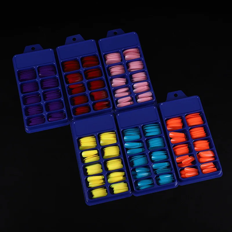 Накладные ногти 100 шт./кор. Длинные накладные для французского маникюра акриловые