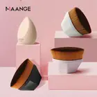 21 шт. Для женщин лицом Жидкая Основа макияжа никаких следов кисти шесть углов Кисть для нанесения пудры шестигранный набор для макияжа с мягкая губка инструмент