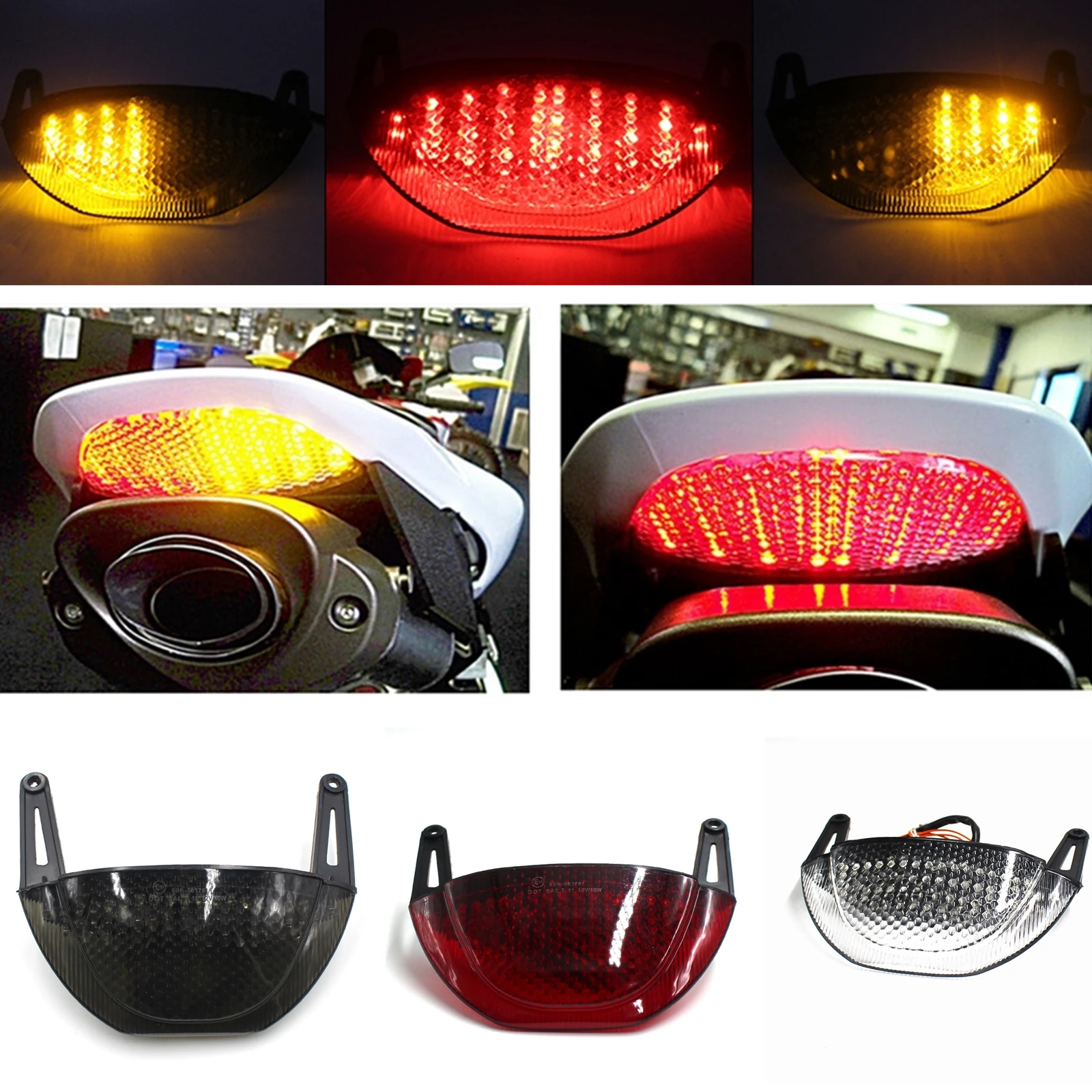 

Motorbike Light For Honda CBR600RR F5 2007-2013 Motorcycle Rear LED Taillamp Tail Brake Lamp Turn Signal Indicator Stoplamp Bulb