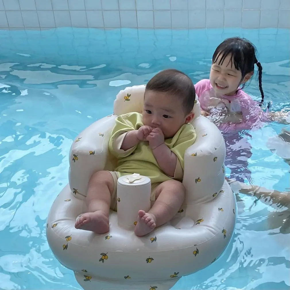 

Multifunctional Infant Inflatable Sofa Children's Puff Portable Bath Chair PVC Inflatable Seat Infant Feeding Chair Puff