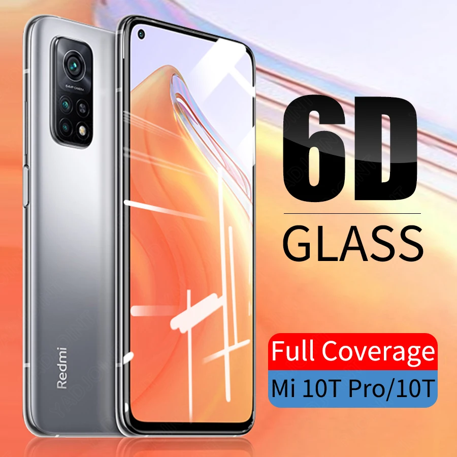 6D полное клеевое покрытие закаленное стекло для Xiaomi Mi 10T Pro Lite Poco X3 F2 Redmi Note 9 9S 9A 9C