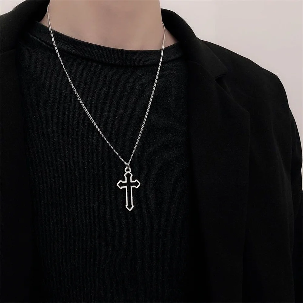 

Korean Fashion Cross Necklaces For Women Personality New Adjustable Necklace Chain 2021 Trend Hip-hop Grunge Jewelry Wholesale