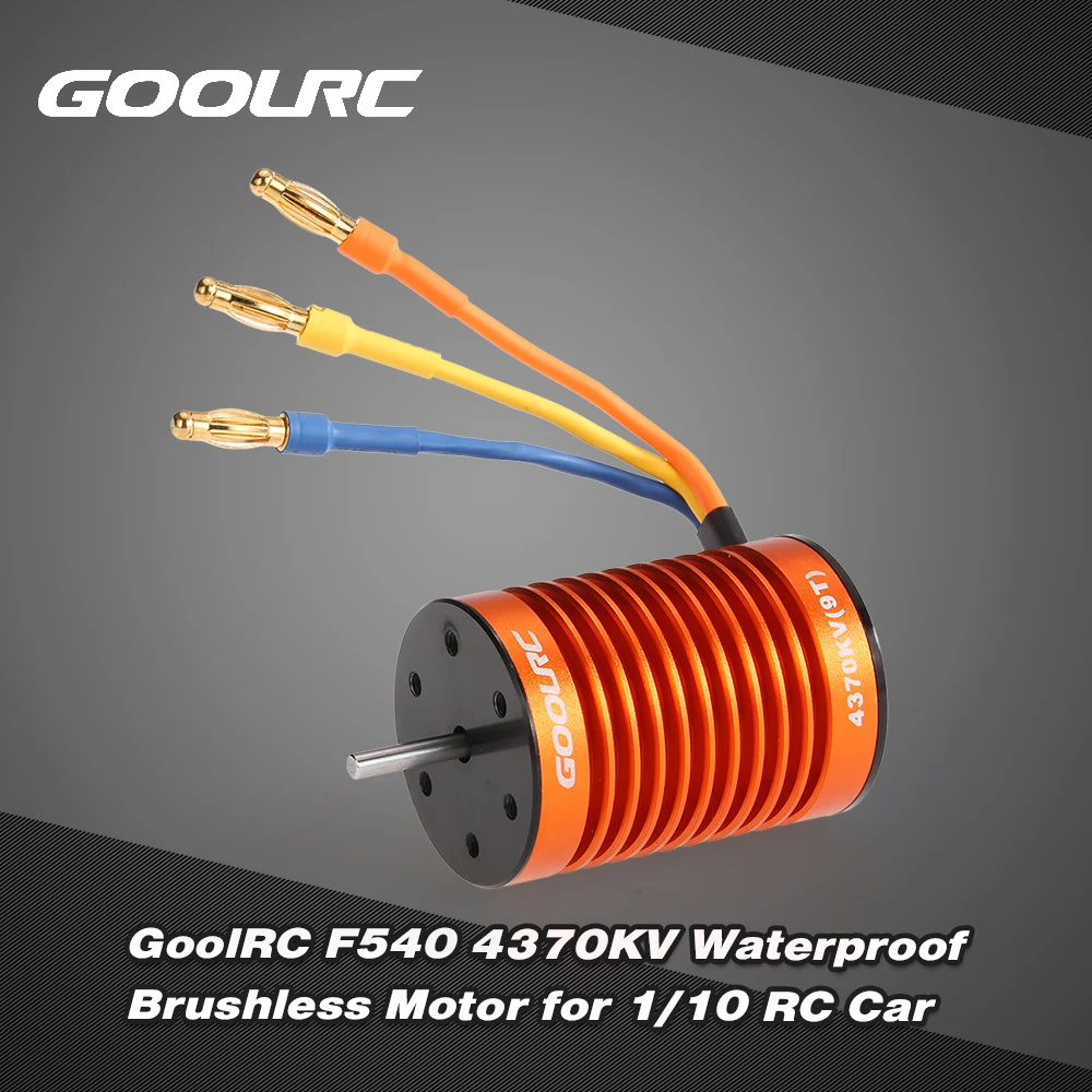 GoolRC F540 4370KV водонепроницаемый бесщеточный мотор для 1/10 RC автомобиля WLtoys 10428 12428 HG