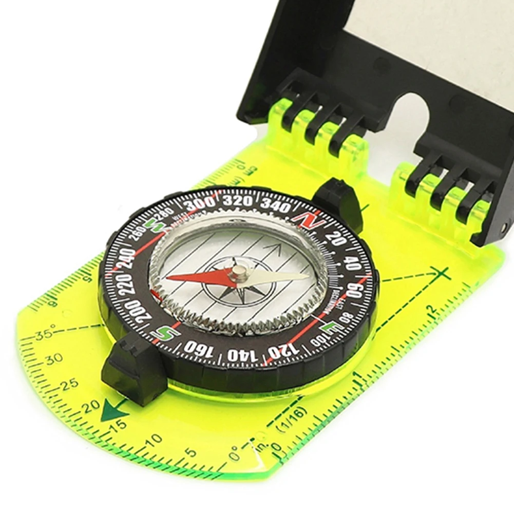 

Compass Scale Map Ruler Mirror Compass With Flip Multifunctional For Outdoor Hiking Camping Survival Guiding Tool Compass
