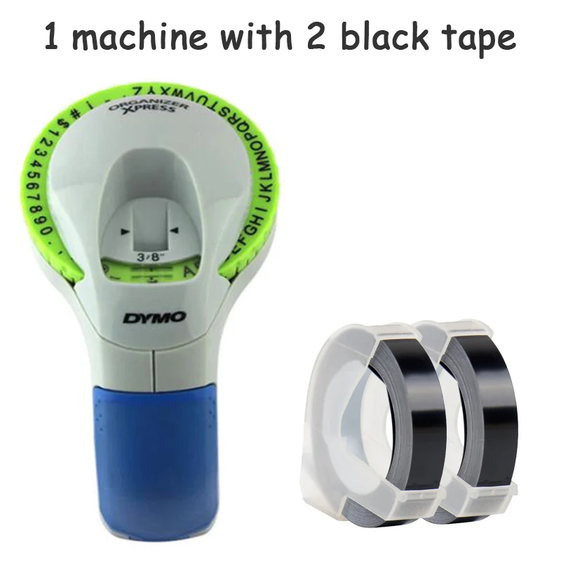 Dymo 12965 ручные принтеры этикеток dymo 1610 1540 motex c101 9 мм 3D тиснение ленты для Dymo Органайзер Xpress производители этикеток - Цвет: machine add 2 black