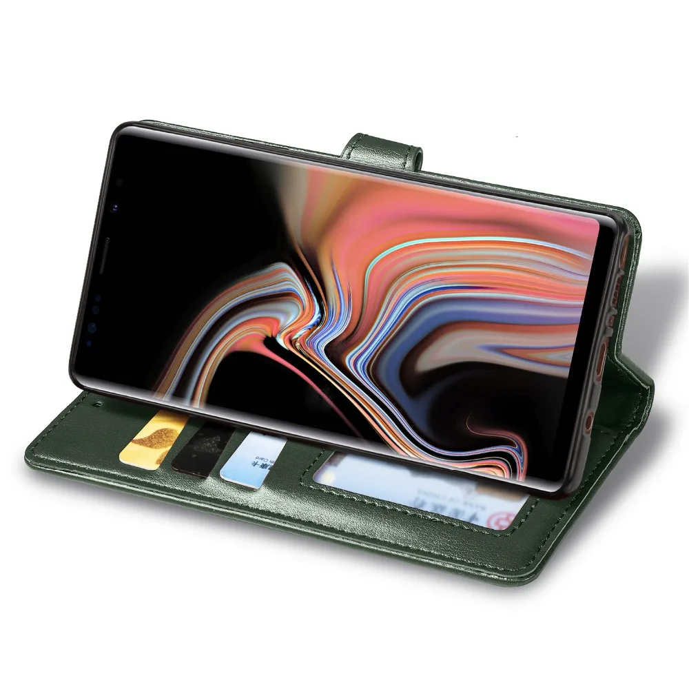 Business Flip Leather Wallet Cover Case For Samsung Galaxy A10 A20 A40 A50 A70 M10 S8 S9 S10e S10 Plus Note 8 9 10 Pro J2 Prime