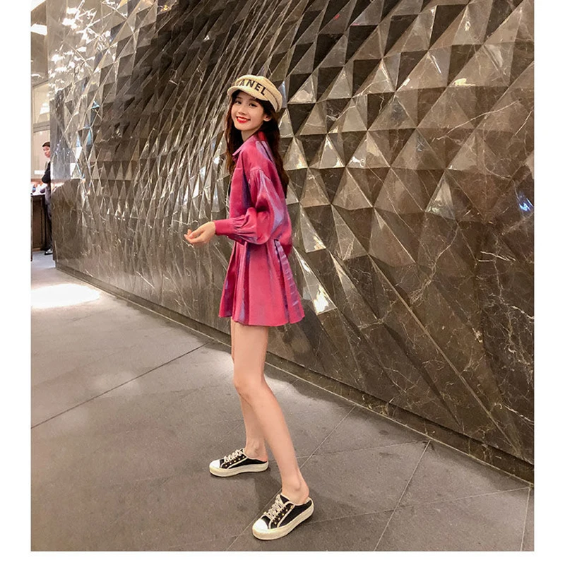 

Fashion Suit Women's Half-Length Skirt/T-Shirt Two-Piece Suit For Spring And Autumn 2021 New Waist Two-Piece Set Female L523