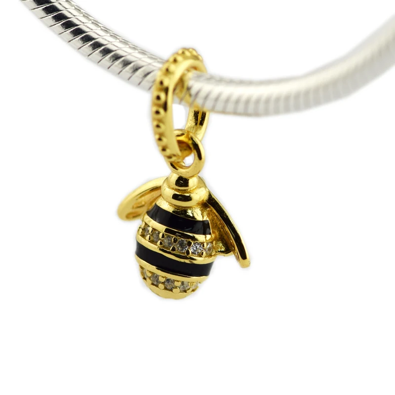 Кулон QANDOCCI Queen Bee с черной эмалью и прозрачным фианитом сделай сам подходит для