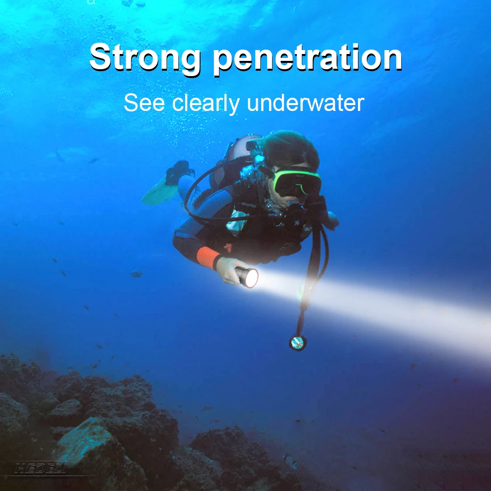 

200M XHP70.2 diving flashlight underwater lamp LED rechargeable 18650 26650 powerful flashlight torch light xhp50 xhp70 lantern