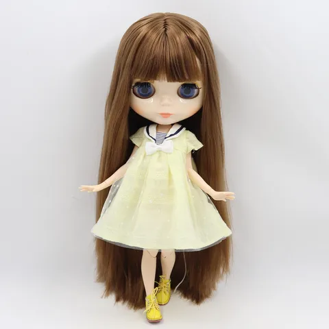 Кукла Blythe шарнирная, 1/6, с белой кожей, с блестящим лицом