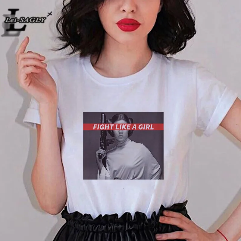 Lei SAGLY девушка Pow женская футболка будущее Feminist женский короткий рукав Харадзюку Графический футболки Ulzzang Винтаж уличная