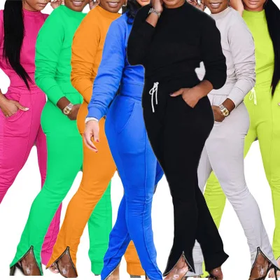 Однотонные модные повседневные спортивные брюки карандаш на молнии. Поясной