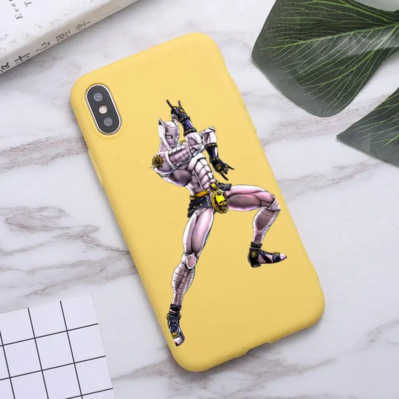 

JoJo's Bizarre Adventure High quality Phone Case Candy Color for iPhone 6 7 8 11 12 s mini pro X XS XR MAX Plus