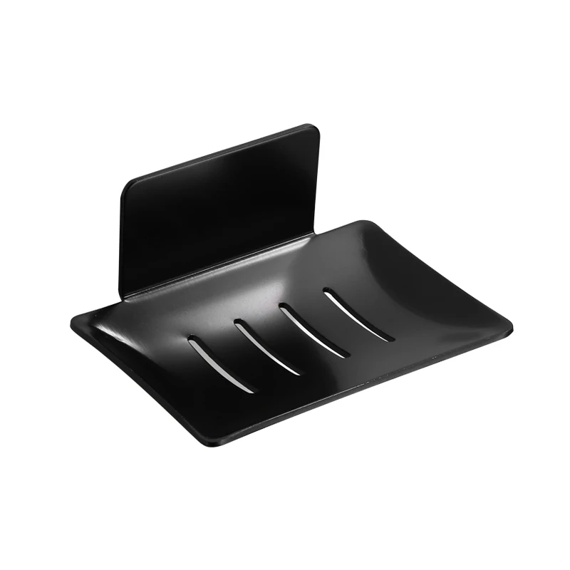

Aluminum Soap Holder Bathroom Black Soap Dish Storage Holder Free Punch Storage Rack Soap Holder Container