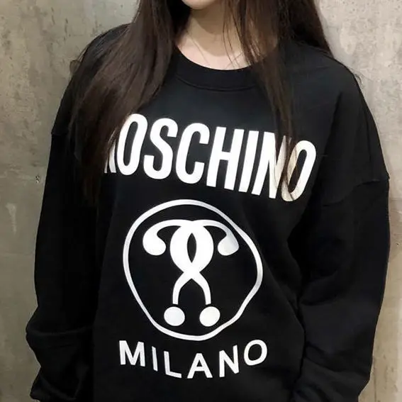 

Autumn Moschino long-sleeved tops double question mark round neck Sweatshirt men and women couples trendy fashion jackets