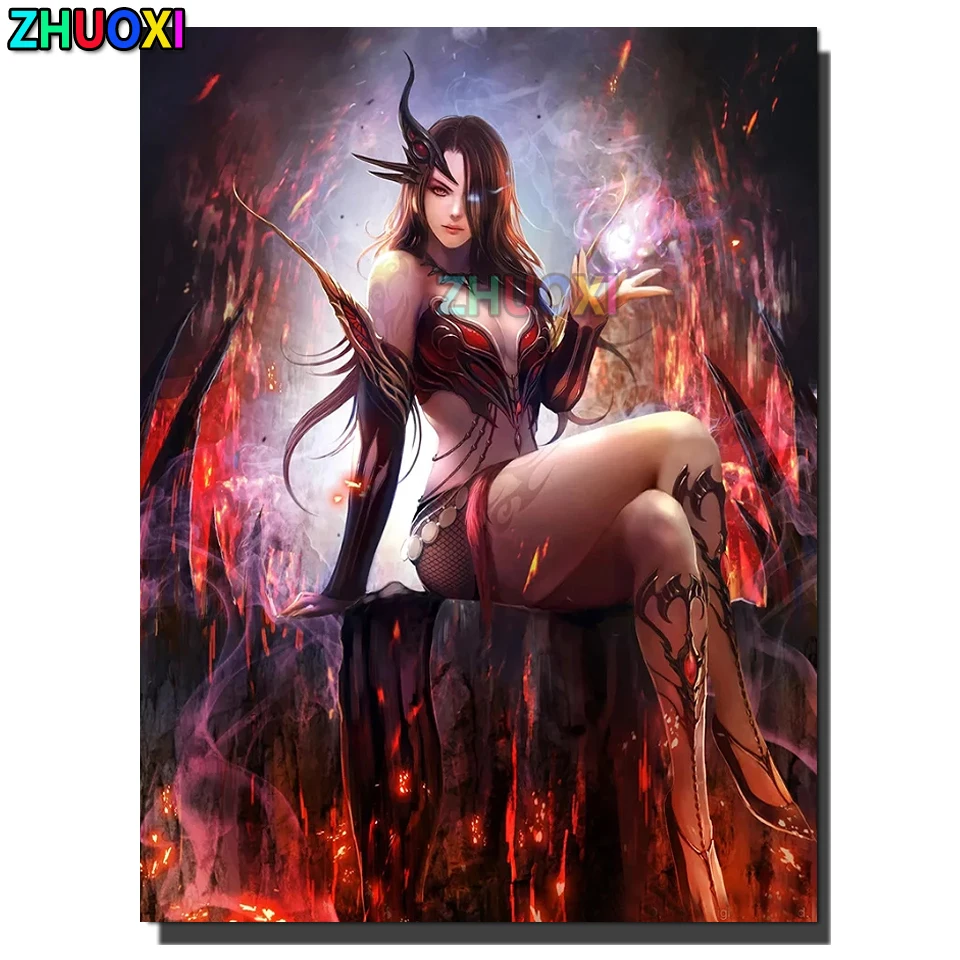 

Diamond Embroidery Fantasy anime sexy womanDIY 5D Square Diamond Painting Cross Stitch Kits Full rhinestone Mosaic Decoration