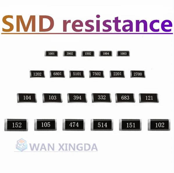 Высокоточный резистор SMD 100 0805 1R 1.5R 0R 4.7R 100R 200R 430R 1K 15K 22K 36K 10M 1% шт. комбинированные
