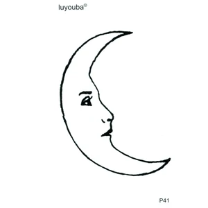 Лунная улыбка водостойкие Временные татуировки для мужчин harajuku Временные татуировки tatouage temporaire henna tattoo рукав