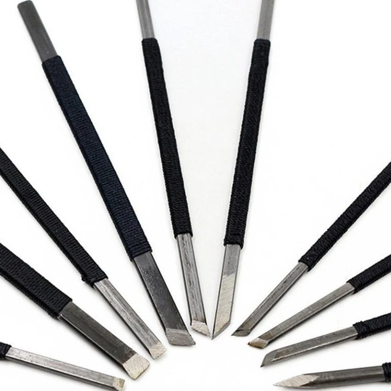 

HOT-10pc/set Stone Carving Tool Stone Carving Knife Carving Chisels/Knives Kits Artist Woodworker Hand Tools For Stones