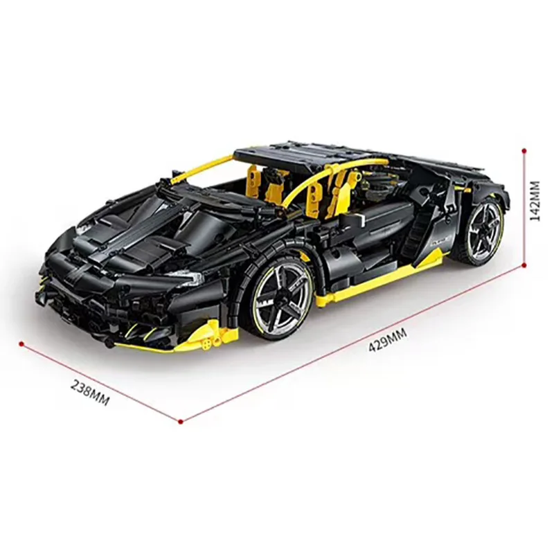 Technic black Lamborghinis Centenario Roadster 1:12 Супер спортивный автомобиль строительные блоки