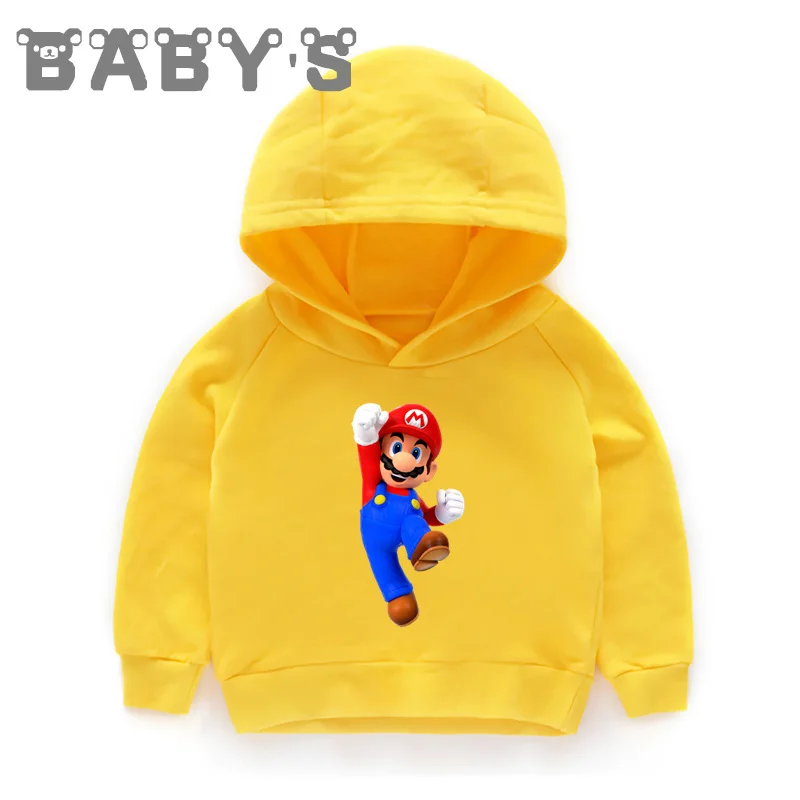 Children Hooded Hoodies Kids Dabbing Super Mario Cartoon Print Sweatshirts Baby Pullover Tops Girls Boys Funny Clothes KMT5185 |