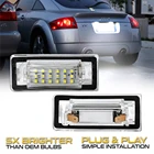 Светодиодные светильник пы для номерного знака Audi TT 8N MK1 Audi Roadster 8N9 Audi TT Coupe 8N3, 2 шт., автомобильные аксессуары