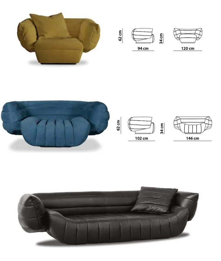 10 шт. в упаковке диван Миланского дизайна с рулонным подлокотником | Мебель