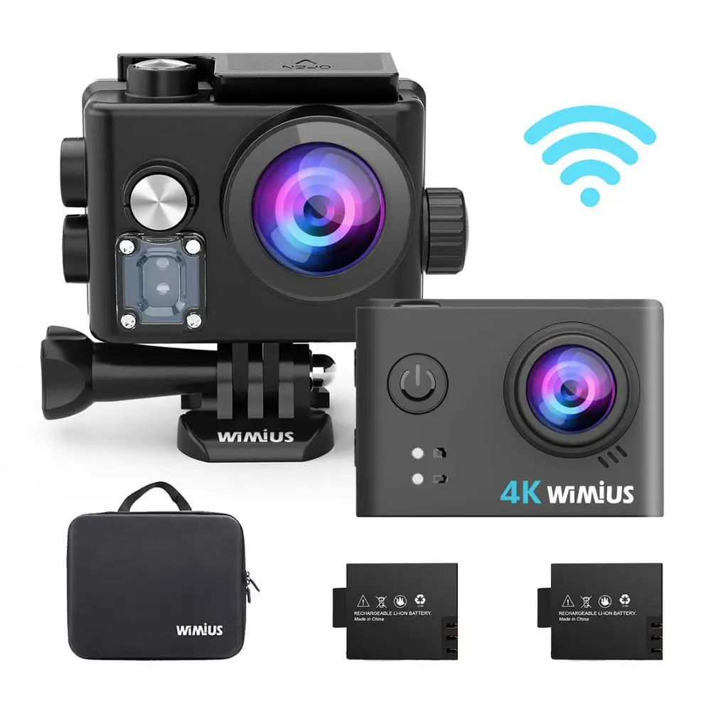 Wimius L2 Спортивная экшн видеокамера s 12MP Водонепроницаемая 4K Ultra HD DV 170D камера wifi на