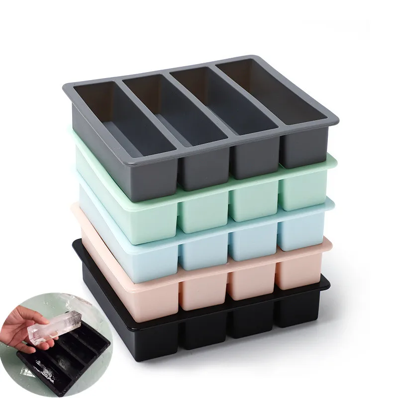 

Ice cube tray silicone sleeve, long ice hockey machine and generous ice cube mold whiskey, reusable, BPA-free