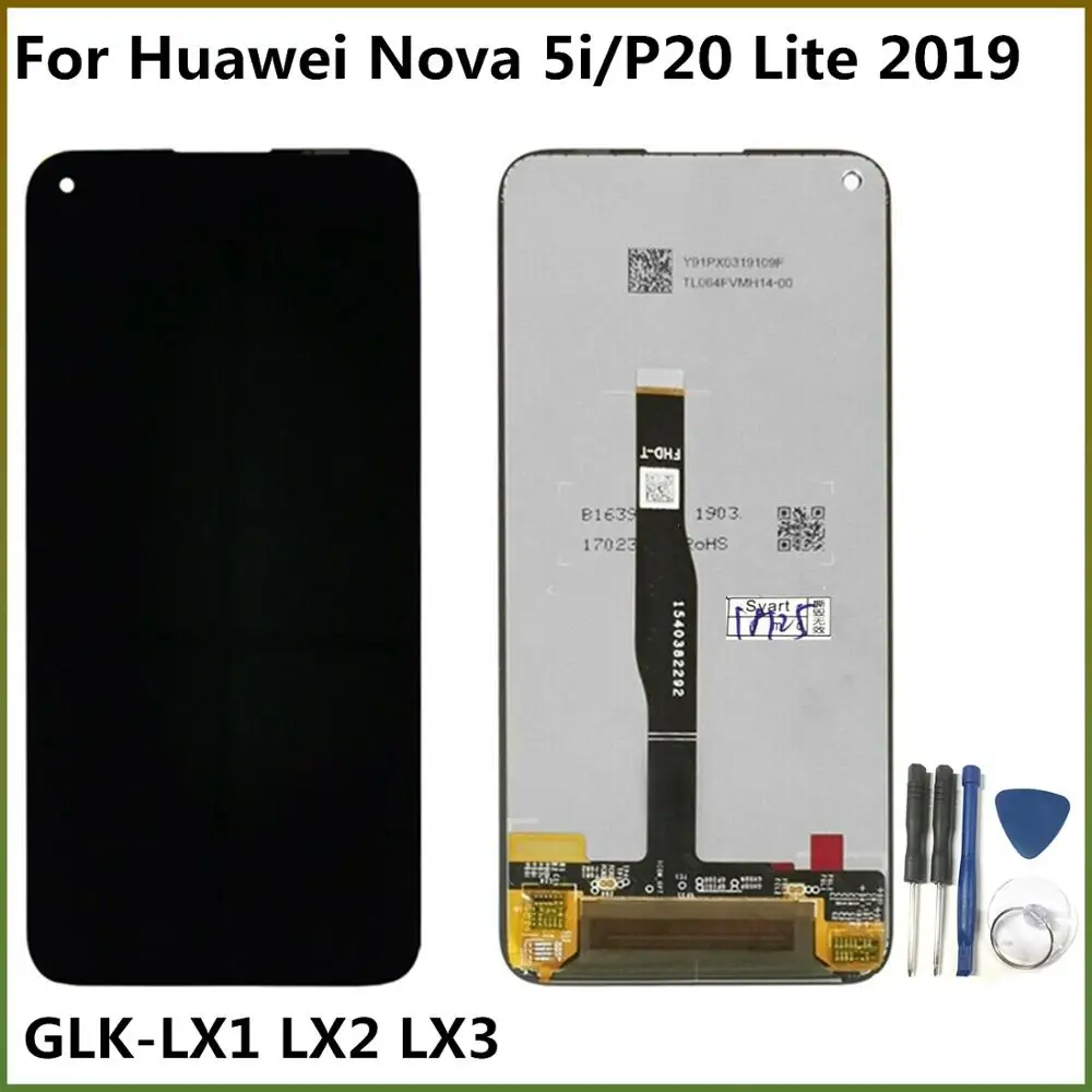 

6.4'' LCD Screen For Huawei Nova 5i GLK-LX1 LX2 LX3 LCD Display Touch Screen Digitizer Assembly For Huawei P20 Lite 2019 LCD