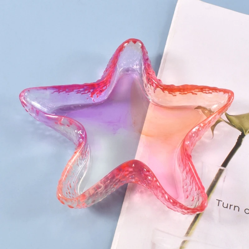 

DIY Crafts Decorations Crystal Epoxy Resin Mold Fruit Dish Plate Silicone Mould