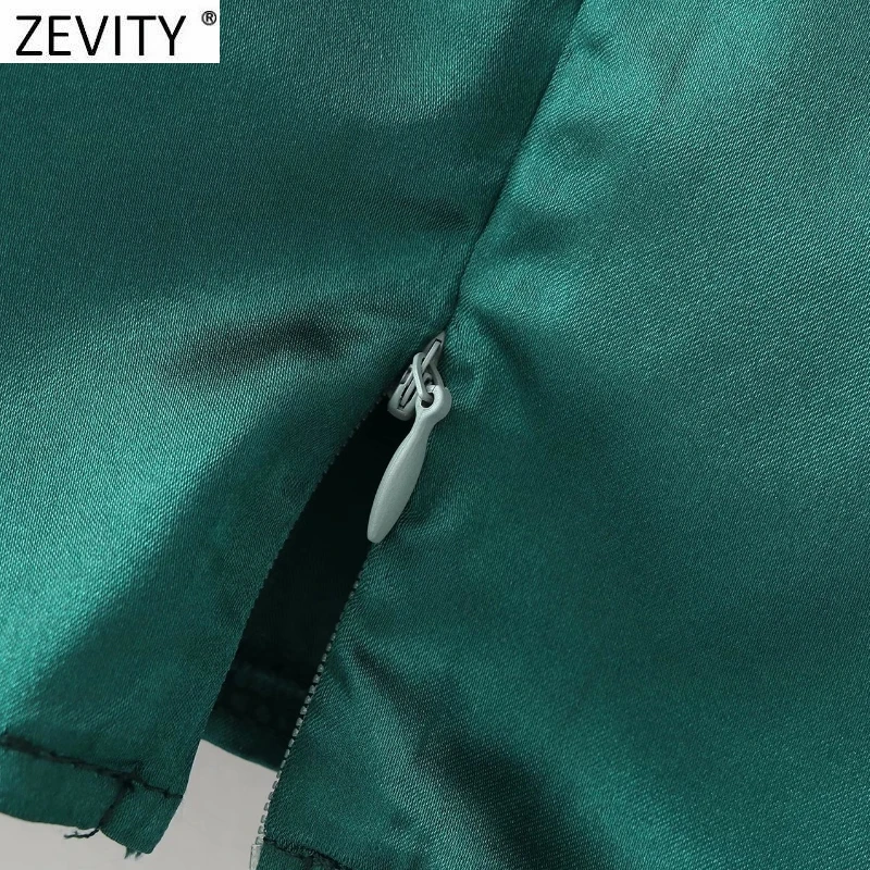 Zevity Женские Сексуальные Плиссированные однотонные короткие блузки с дырками