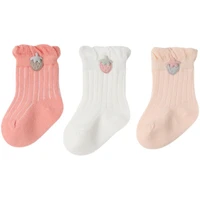 3 pairslot 0 3 years baby socks spring autumn cotton boys girls socks boneless suture newborn socks accessories children socks