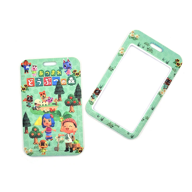 

30pcs Office Card Sleeve Sets ID Badge Case Clear Bank Credit Card Badge Holder Animal Lanyards Cartoon Anime Keychain NA2357
