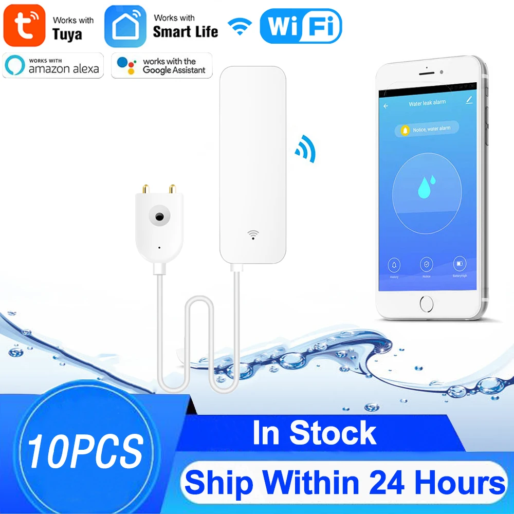 

Smart Wifi Water leak sensor detector Smart home water sensor alarm Tuya/Smart Life APP reception protection against water leaks