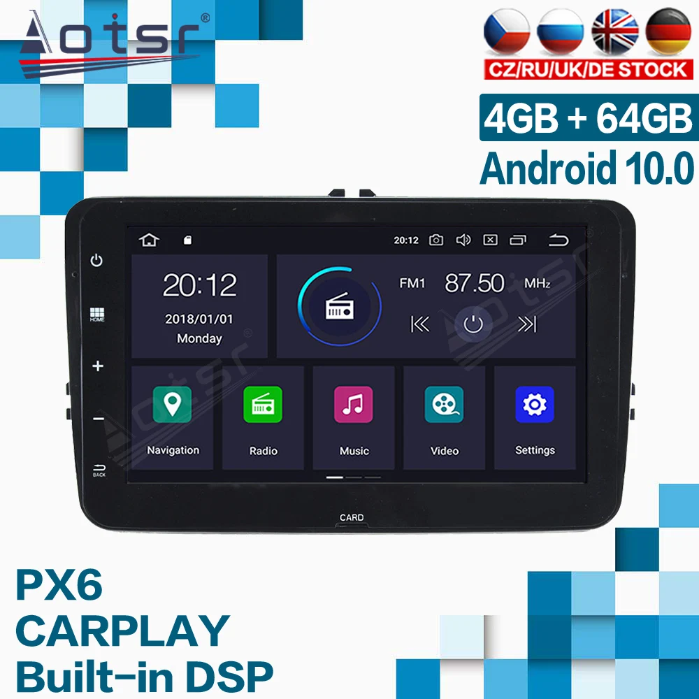 

Aostr Android Car Radio For Volkswagen HC With Car Multimedia DVD Player Auto Stereo GPS Navigation Carplay 4G+64G Head Unit