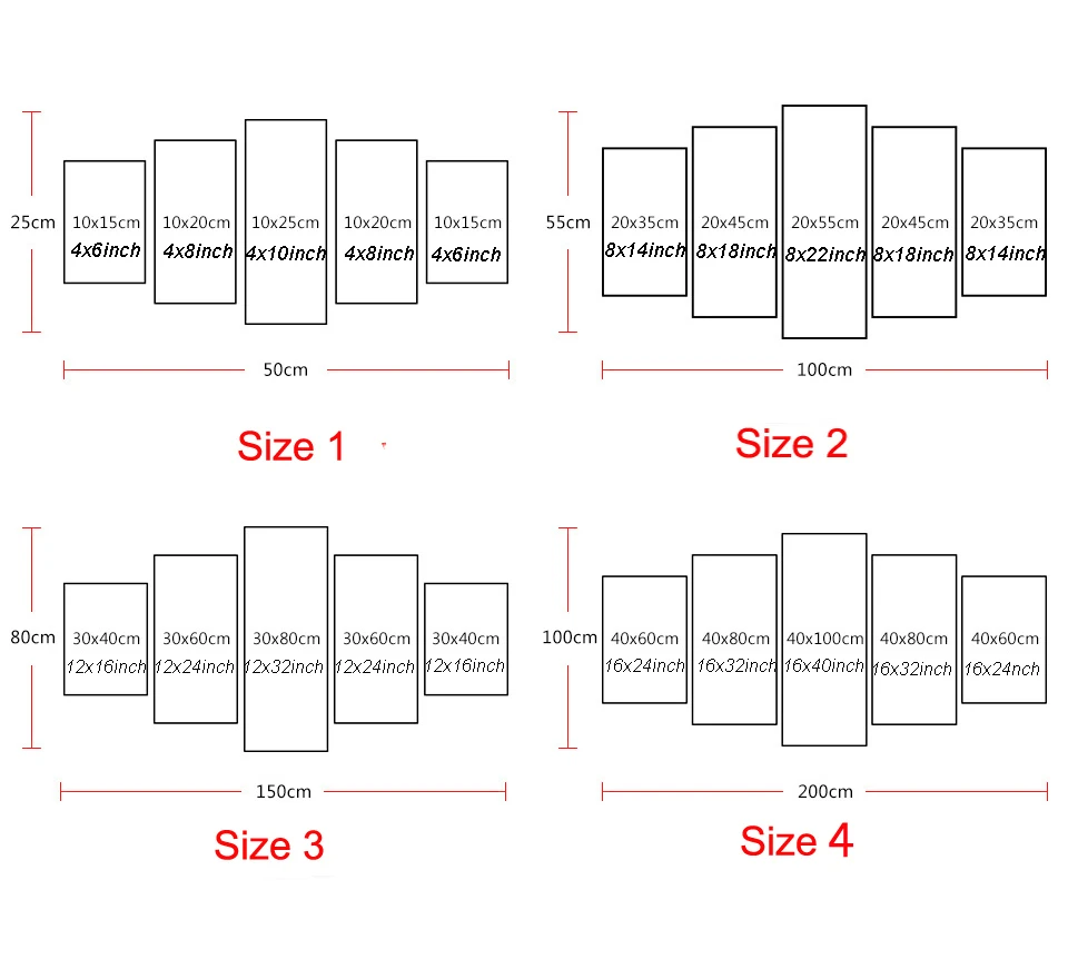 HD Картина на холсте художественная живопись для гостиной Настенный декор 5 шт.