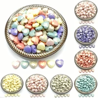 50pcslot 11mm matte faceted heart shape acrylic beads loose spacer beads for jewelry making diy necklace bracelet