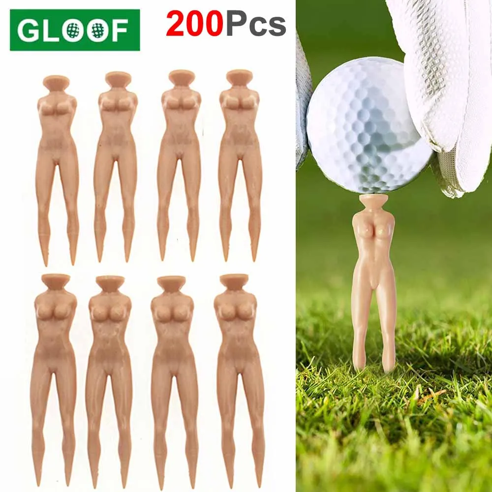 

200Pcs/Lot Plastic 77 mm 3 Inch Golf Tees Lady Tees Woman Golf Tees Nude Golf Tees for Golf Training
