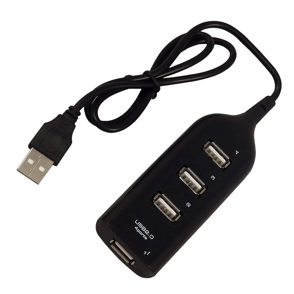 

Compact Size Mini 4 Port USB 2.0 High Speed Hub Splitter Adapter 480 Mbps for PC Laptop Wit USB Cable