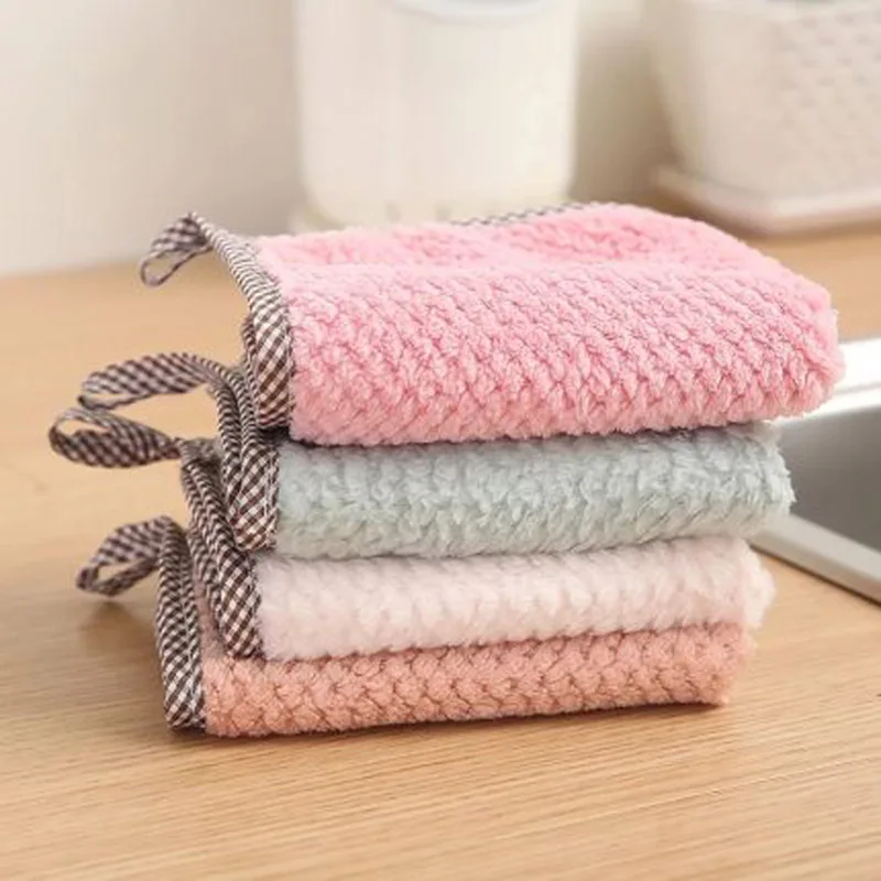 

Absorbent Cleaning Cloth Kitchen Cleaning Dishwashing Cloth Does Not Shed Hair Does Not Shed Towels Kitchen Tools