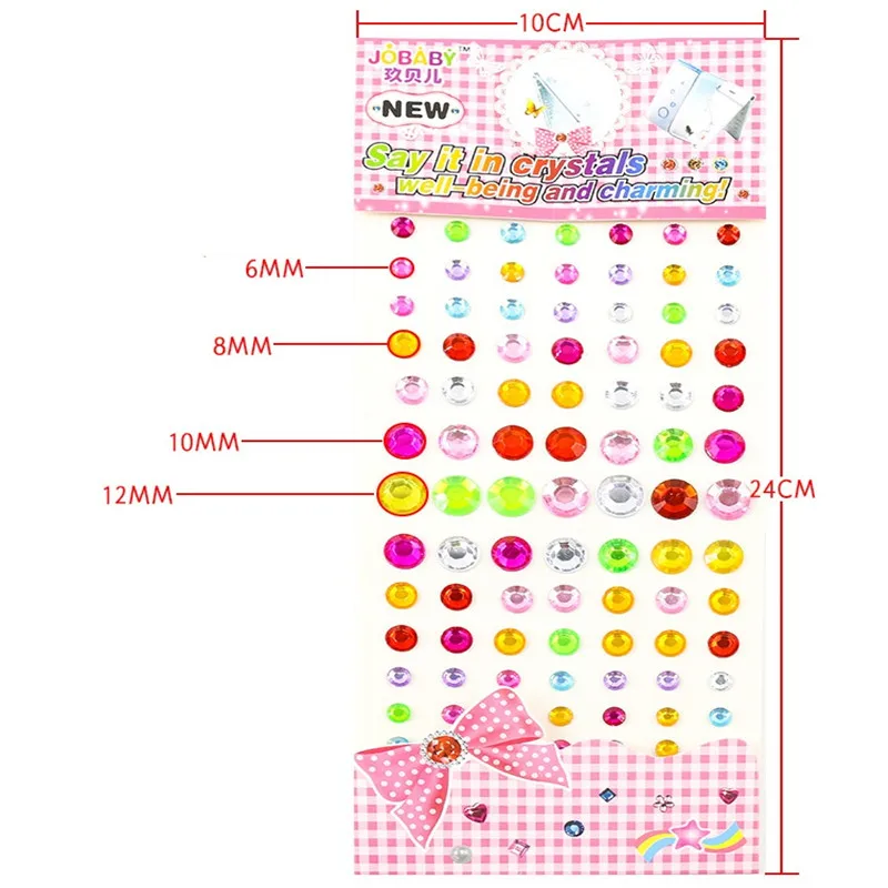 Квадратные круглые пятиконечные наклейки со стразами акриловая смола Алмазная