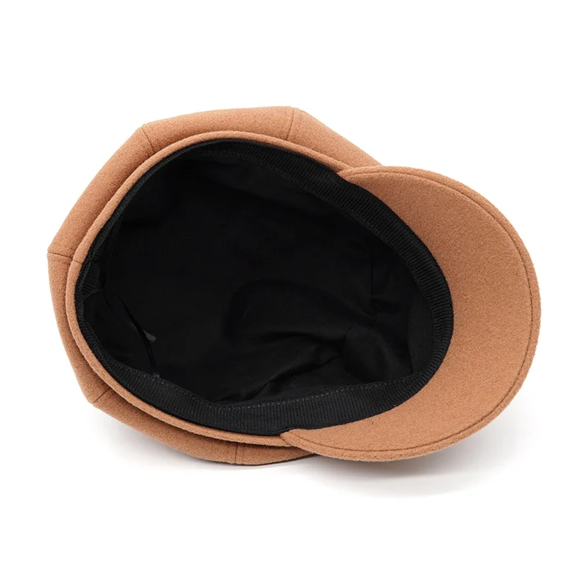 

Auutmn Winter Hats for Women Solid Plain Octagonal Newsboy Cap Men Ladies Wool Hat Beret Painter Cap Female