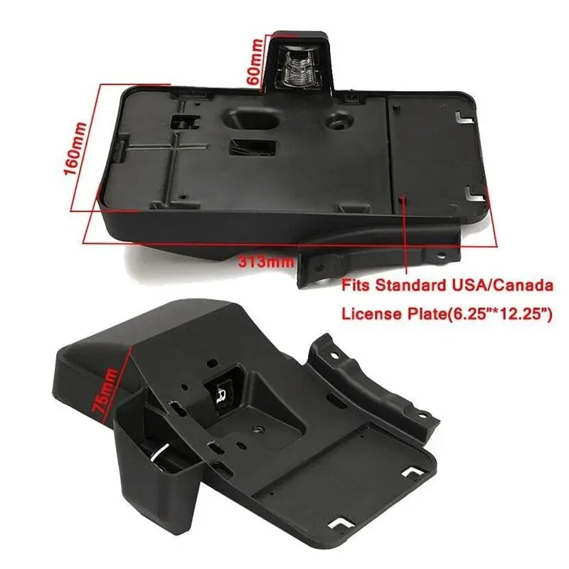 Американский и канадский автомобильный черный держатель для заднего номерного