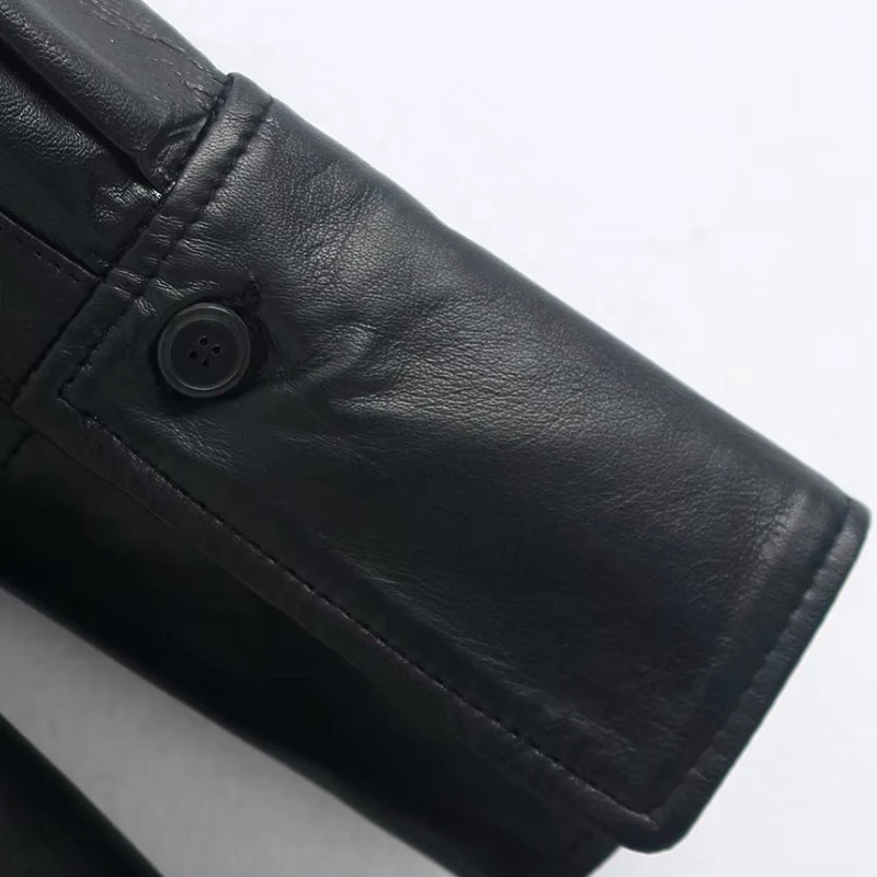 Новинка 2020 Женские винтажные рубашки с длинным рукавом из искусственной кожи