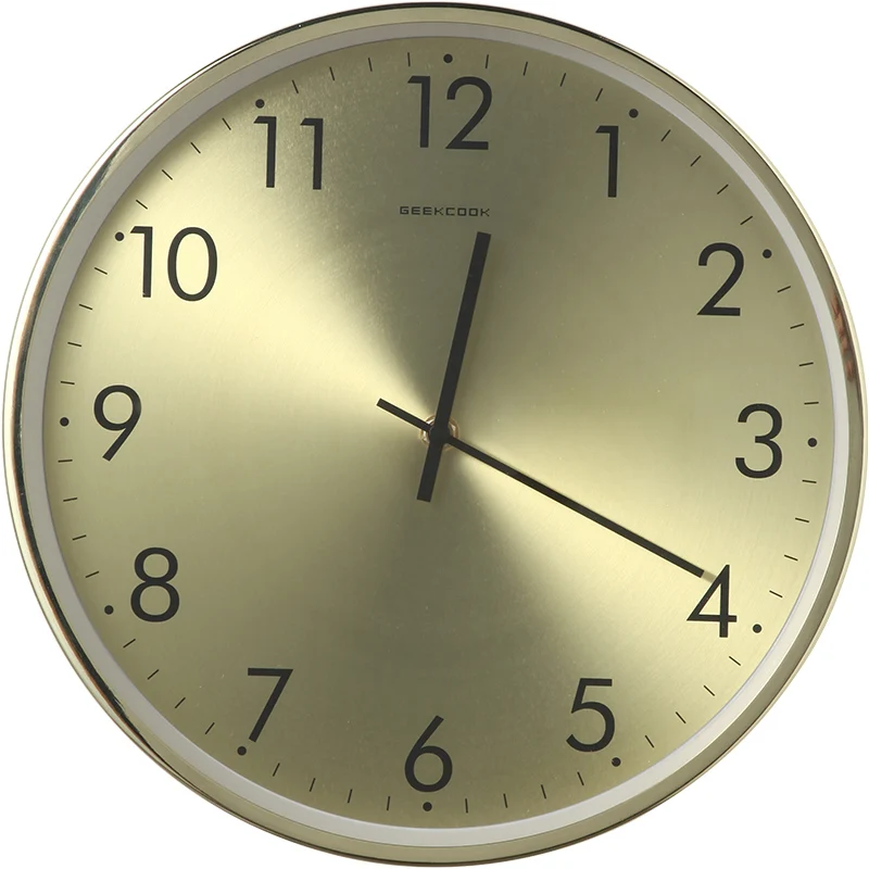 Металлические настенные часы в скандинавском стиле для гостиной круглые простые