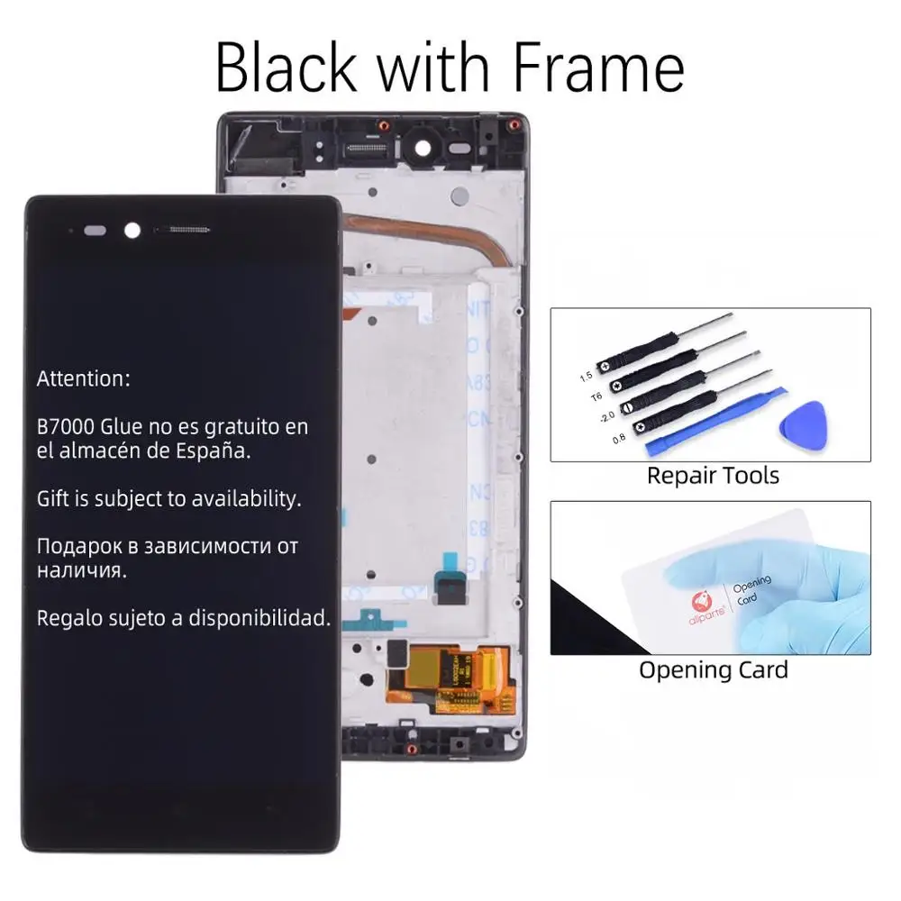 with Frame Black Дисплей для Lenovo Vibe Shot Max Z90 Z90A40 Z90-7 LCD в сборе с тачскрином на рамке черный - Цвет: with Frame Black
