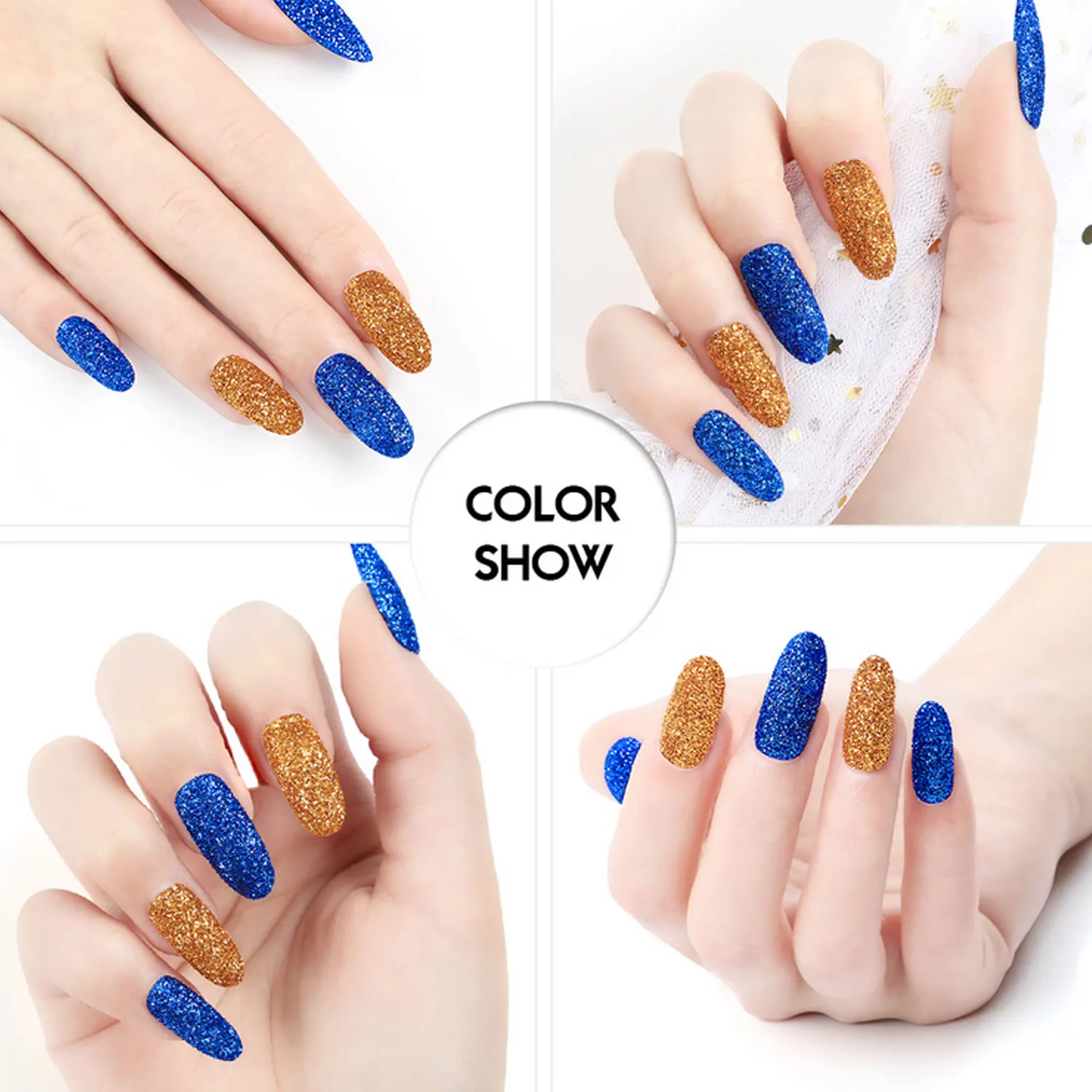 Полный набор принадлежностей для дизайна ногтей инструментов с блестками Стразы